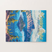 Puzzle Illustration du parc national Crater Lake Art de v (Horizontal)