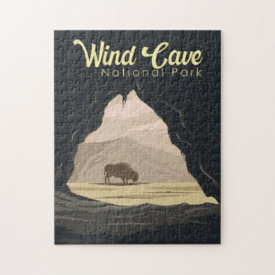 Puzzle Illustration du parc national Wind Cave Travel Art