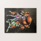 Puzzle Illustration du trio cool de robots heureux (Horizontal)