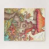 Puzzle Illustration du village de champignons sauvages (Horizontal)