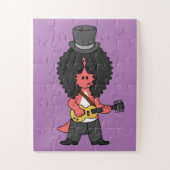 Puzzle Illustration D'Un Allosaurus Habillé En Étoile Roc (Vertical)