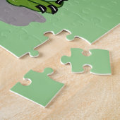 Puzzle Illustration D'Un Brontosaurus Jouant À Maracas. (Côté)