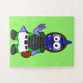 Puzzle Illustration D'Un Capteur De Baseball Parasaurolop (Horizontal)