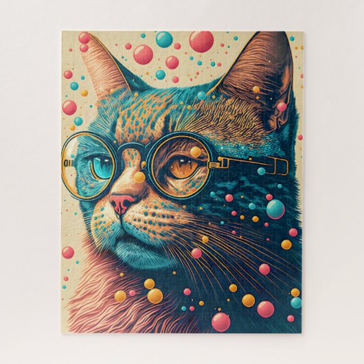Puzzle Illustration d'un chat kitté coloré mignon (Vertical)