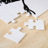 Puzzle Illustration d'un éléphant blanc noir (Côté)