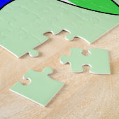 Puzzle Illustration D'Un Joueur De Baseball Brontosaurus. (Côté)