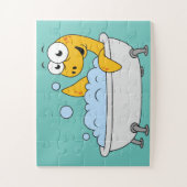 Puzzle Illustration D'Un Monstre De Loch Ness De Bain. (Vertical)