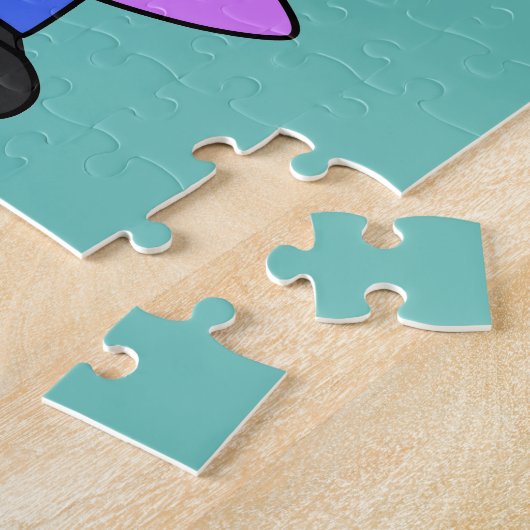 Puzzle Illustration D'Un Plomber Spinosaurus. (Côté)