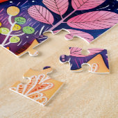 Puzzle Illustration d'un renard serrant un hérisson dans (Côté)