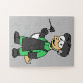 Puzzle Illustration D'Un Soudeur De Stegosaurus. (Horizontal)