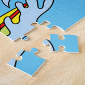 Puzzle Illustration D'Un Spinosaure De Surf. (Côté)