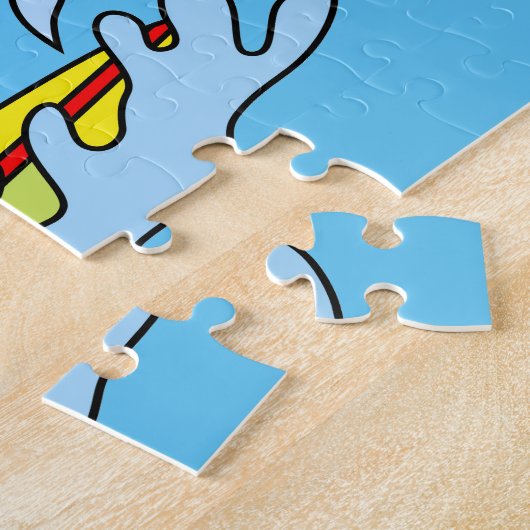 Puzzle Illustration D'Un Spinosaure De Surf. (Côté)
