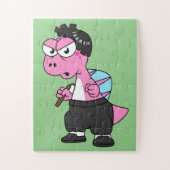 Puzzle Illustration D'Un Spinosaurus Bruce Lee. (Vertical)