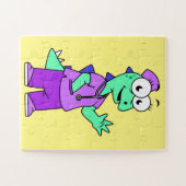 Puzzle Illustration D'Une Infirmière Stegosaurus. (Horizontal)