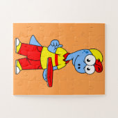 Puzzle Illustration D'Une Personne Qui Livrait Le Brontos (Horizontal)