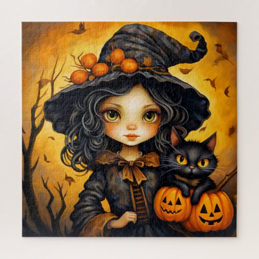Puzzle Illustration d'une sorcière peu astucieuse (Vertical)
