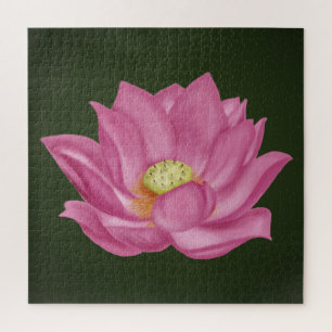 Puzzle Illustration en fleurs de lotus rose