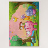 Puzzle Illustration enfants et animaux (Vertical)