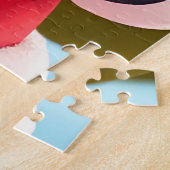 Puzzle Illustration joyeuse du Père Noël (Côté)