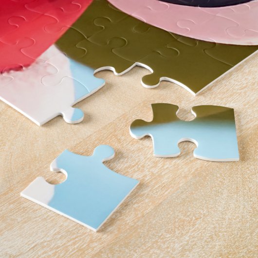 Puzzle Illustration joyeuse du Père Noël (Côté)