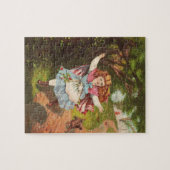 Puzzle Illustration lithographique d'une petite fille rét (Horizontal)