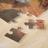 Puzzle Illustration lithographique d'une petite fille rét (Côté)