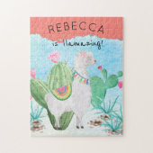 Puzzle Illustration Llama - Llamazing Kids Personnalisé (Vertical)