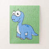 Puzzle Illustration Mignonne D'Un Brontosaurus. (Vertical)