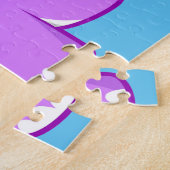 Puzzle Illustration Mignonne D'Un Brontosaurus Dinosaure. (Côté)