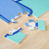 Puzzle Illustration Mignonne D'Un Dinosaure Tricératops. (Côté)