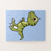 Puzzle Illustration Mignonne D'Un Rex Tyrannosaurus. (Horizontal)