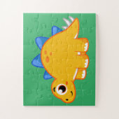 Puzzle Illustration Mignonne D'Un Stegosaurus. (Vertical)