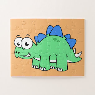 Puzzle Illustration Mignonne D'Un Stegosaurus. 2