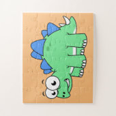 Puzzle Illustration Mignonne D'Un Stegosaurus. 2 (Vertical)