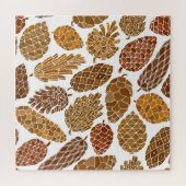 Puzzle Illustration motif cônes de pin. (Horizontal)