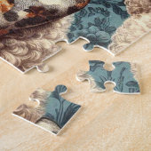 Puzzle Illustration Retro Bedlington Terrier (Côté)