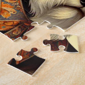 Puzzle Illustration Retro Cute Schnauzer (Côté)