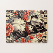 Puzzle Illustration Retro Great Dane (Horizontal)
