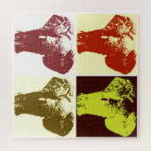 Puzzle Illustration rétrospective de l'éléphant Pop Art (Horizontal)