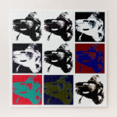 Puzzle Illustration rétrospective de l'éléphant Pop Art (Horizontal)