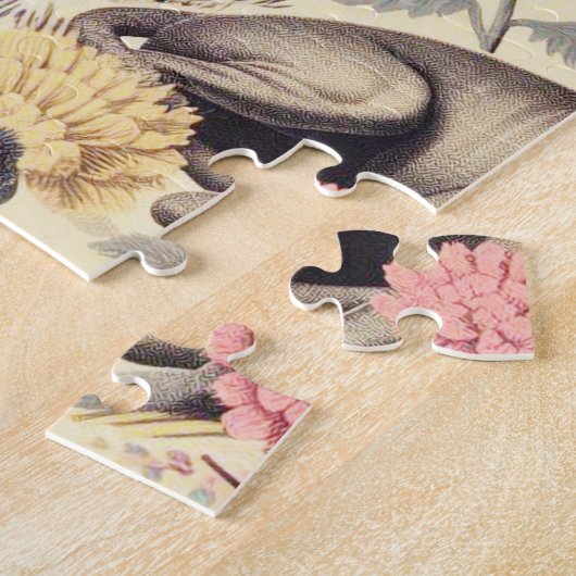 Puzzle Illustration sans couture Retro Xoloitzcuintle (Côté)