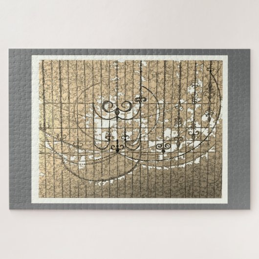 Puzzle Illustration sépia de la salle de bal du mystère d (Horizontal)