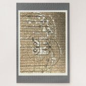 Puzzle Illustration sépia de la salle de bal du mystère d (Vertical)