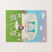 Puzzle Illustration simple de la scène de voyage (Horizontal)