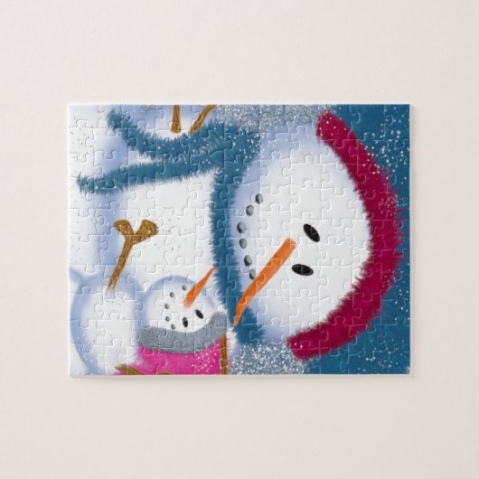 Puzzle Illustration SnowMomma Et SnowGirl (Horizontal)