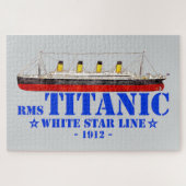 Puzzle Illustration Titanic RMS - White Star Line 1912 (Horizontal)