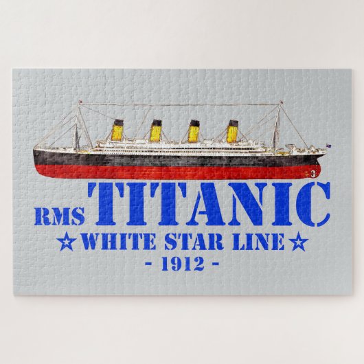 Puzzle Illustration Titanic RMS - White Star Line 1912 (Horizontal)