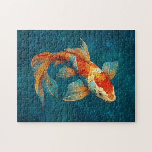 Puzzle Illustration vibrante du poisson Koi (Horizontal)