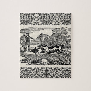 Puzzle Illustration victorienne d'art antique d'animal de