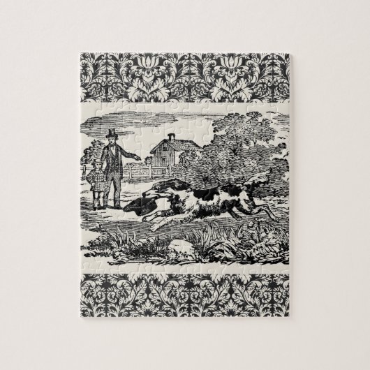 Puzzle Illustration victorienne d'art antique d'animal de (Vertical)